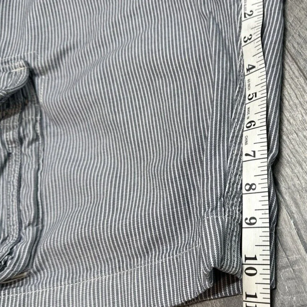 Vintage Y2K Hollister Cargo Shorts Mens Size 34 Navy Striped Chunky Baggy 36
